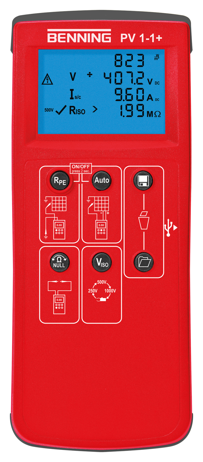 PV 1-1+ Tester voor fotovoltaïsche installaties