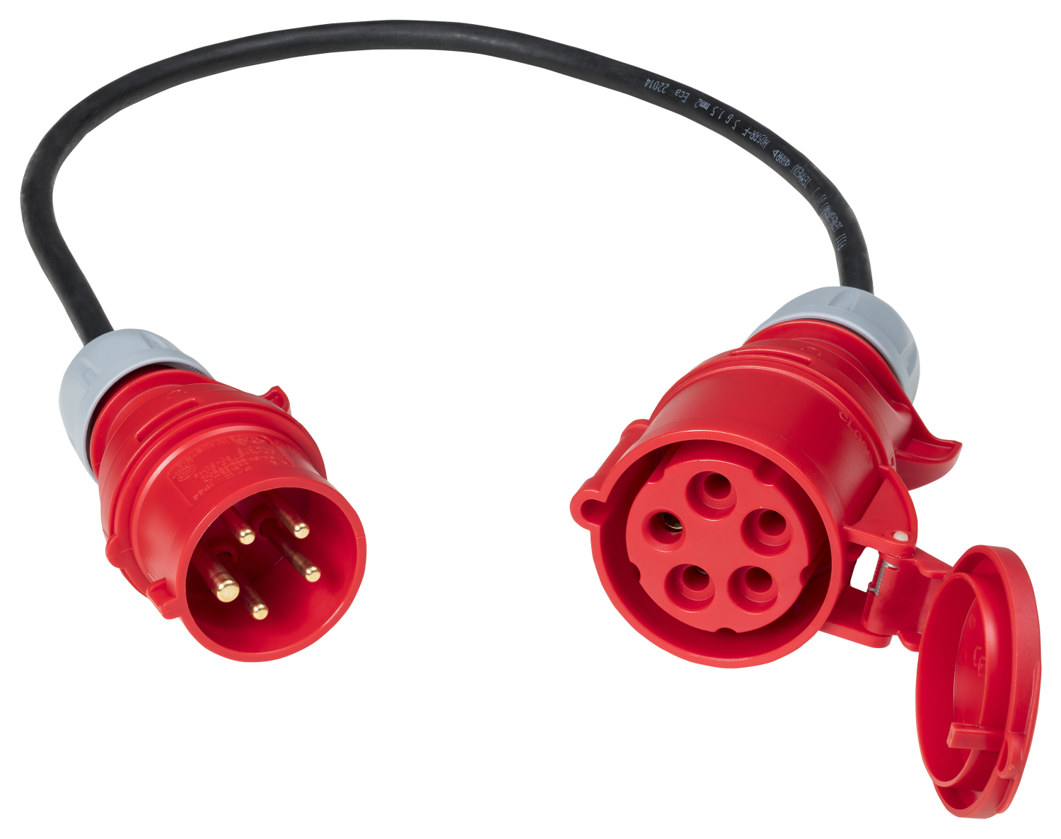 Netadapterkabel CEE 16/32A 5P t.b.v. MA 4 Meetadapter